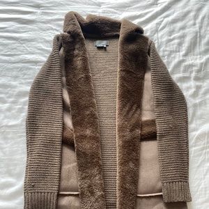 Anthropologie Women's Piper Sweater Coat Cardigan in Brown. Size S